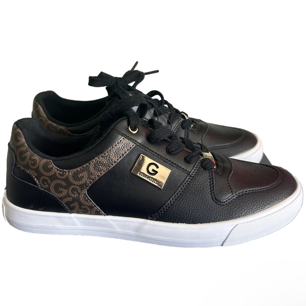 NWT G By Guess Los Angeles Shoes Sneaker Black/Gold/
Brown size: 10M - Picture 2 of 6